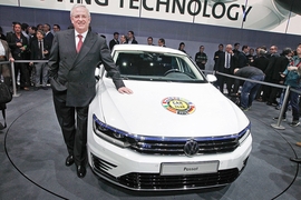 Geneva, Switzerland - March 03, 2015: Volkswagen Group Night at Geneva International Motor Show with CEO Prof. Dr. Martin Winterkorn