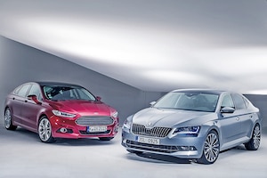 Skoda Superb und Ford Mondeo Frontansicht
