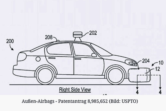 Google bekommt Patent für Fußgänger-Airbag