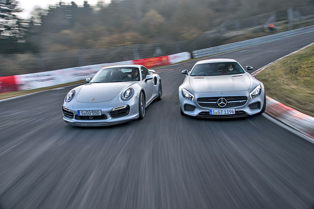 Porsche 911 Turbo Mercedes AMG GT S