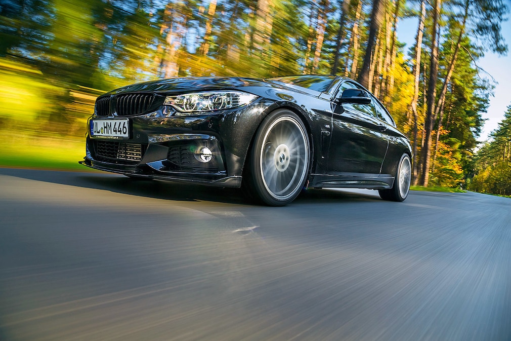 BMW 435i xDrive Hamann schwarz Frontansicht