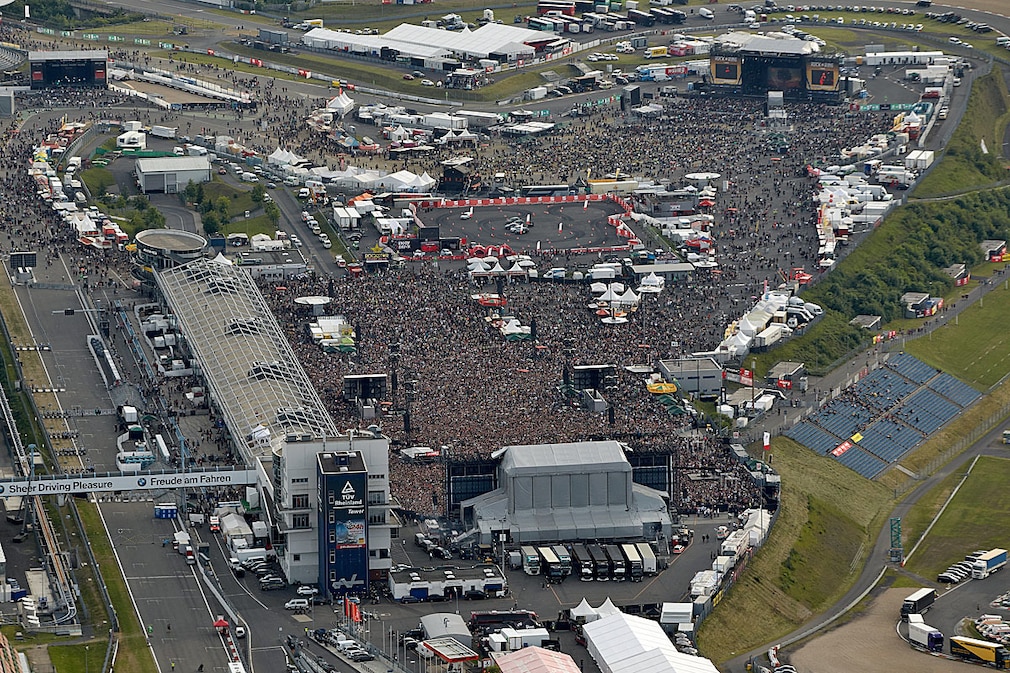 Luftbild Rock am Ring Nürburgring