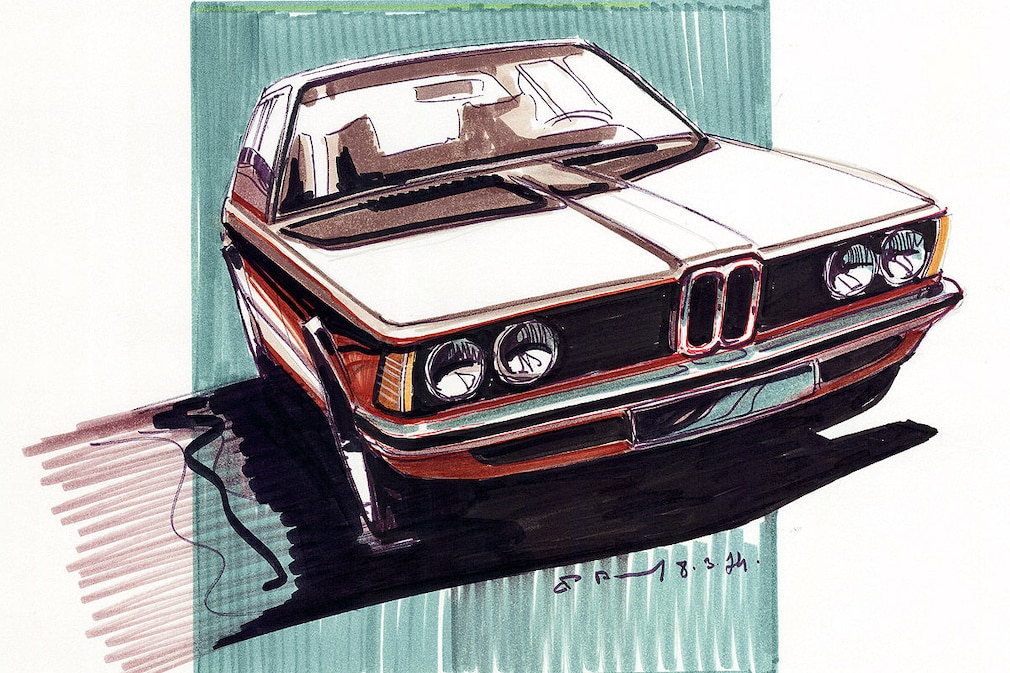 Designskizze BMW E21 von Paul Bracq (1974 ) Designskizze BMW E21 von Paul Bracq (1974 )