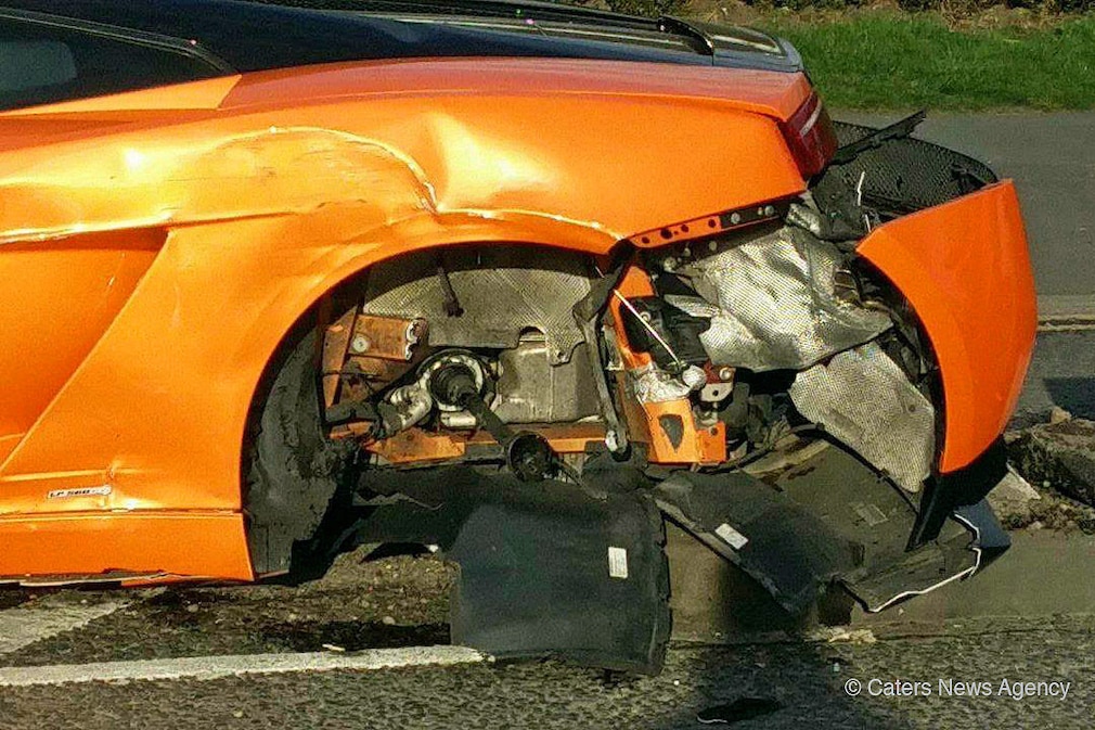 Lamborghini Gallardo: Unfall in Leicester