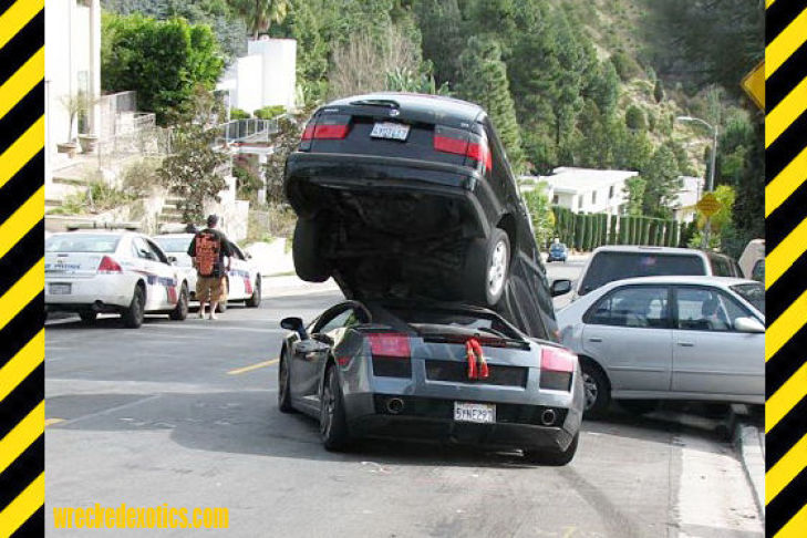 Supercar Crash Unfall Lamborghini