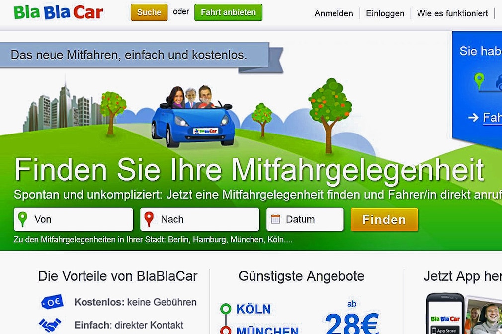Mitfahrgelegenheiten-Anbieter in Deutschland