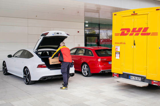 Amazon, Audi und DHL testen Paketzustellung