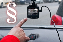 Auto Mini-Kamera mit Paragrafenzeichen Montage