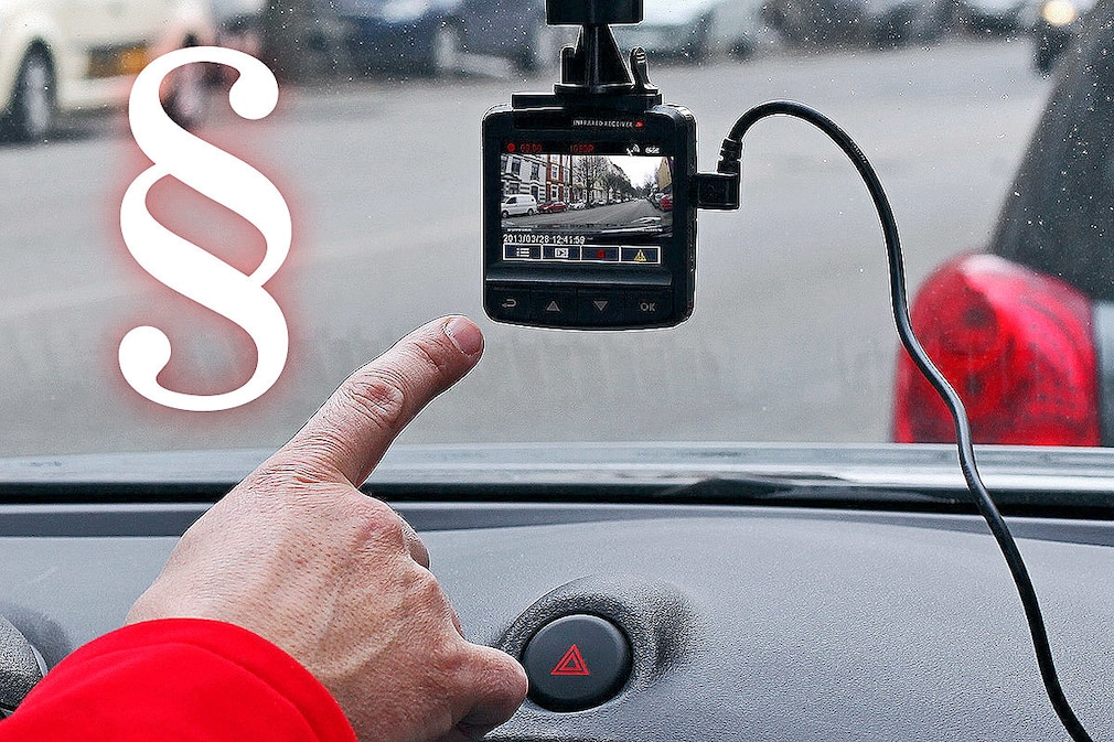 Auto Mini-Kamera mit Paragrafenzeichen Montage