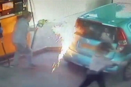 Feuer an Tankstelle in Jerusalem: Video