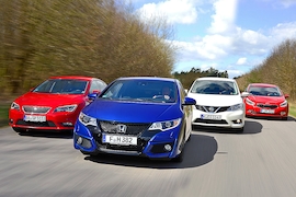 Honda Civic Kia cee'd Nissan Pulsar Seat Leon