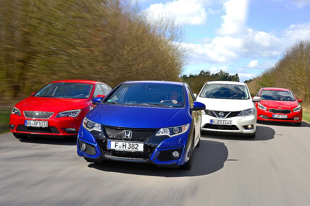 Honda Civic Kia cee'd Nissan Pulsar Seat Leon
