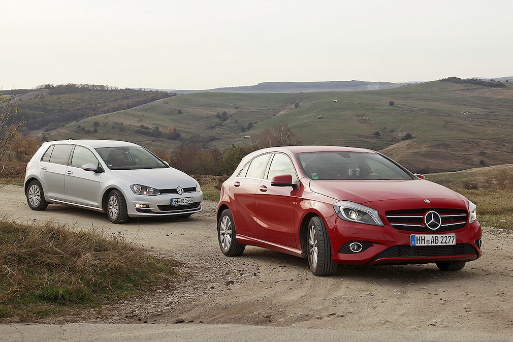 VW Golf VII Highline 1.4 TSI, Mercedes A 180 BE