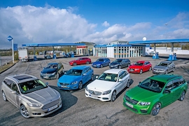 Hyundai i40 Kombi, BMW 335d Touring, VW Passat Variant 2.0 TD, Mazda6 Skyactiv-D, Opel Insignia Sports Tourer 1.6, Volvo V60, Ford Mondeo Turnier 2.0, Skoda Octavia RS Combi, Mercedes C-Klasse T-Modell, Audi A4 Avant 2.0 TDI
