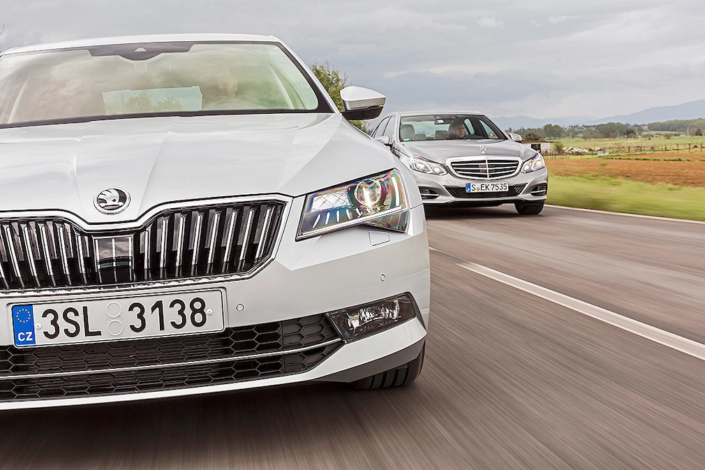 Mercedes E-Klasse Skoda Superb