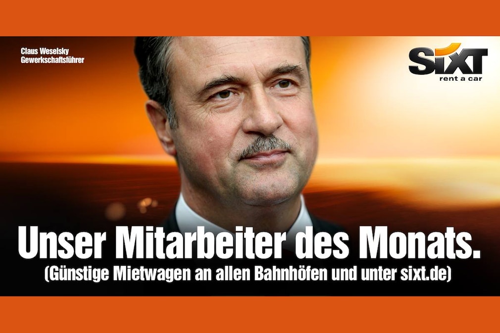 Sixt-Werbung mit Weselsky