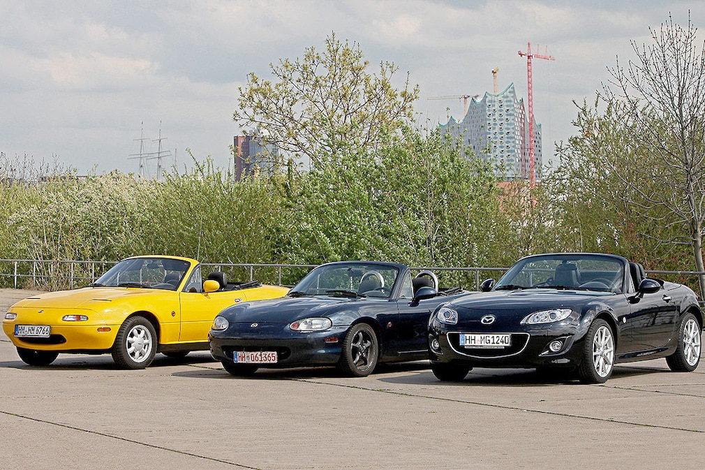 Mazda MX-5 1.6 Baujahr 1996, Mazda MX-5 1.6 Baujahr 1998, Mazda MX-5 2.0 Baujahr 2010