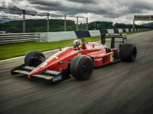 Sebastian Vettel in Gerhard Bergers Ferrari von 1988: ein historischer Tag