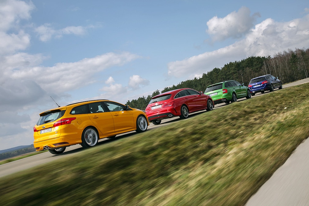 Ford Focus Turnier ST TDCi Mercedes CLA SB 220 CDI Skoda Octavia Combi RS TDI Peugeot 308 SW GT HDi