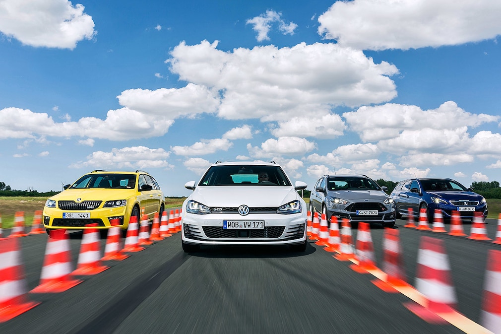 Skoda Octavia Combi RS 2.0 TDI VW Golf GTD Variant 2.0 TDI Ford Focus ST Turnier 2.0 TDCi Peugeot 308 SW GT BlueHDi 180