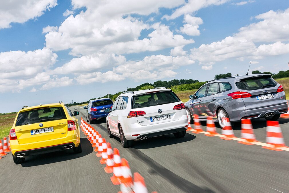 Skoda Octavia Combi RS 2.0 TDI Peugeot 308 SW GT BlueHDi 180 VW Golf GTD Variant 2.0 TDI Ford Focus ST Turnier 2.0 TDCi