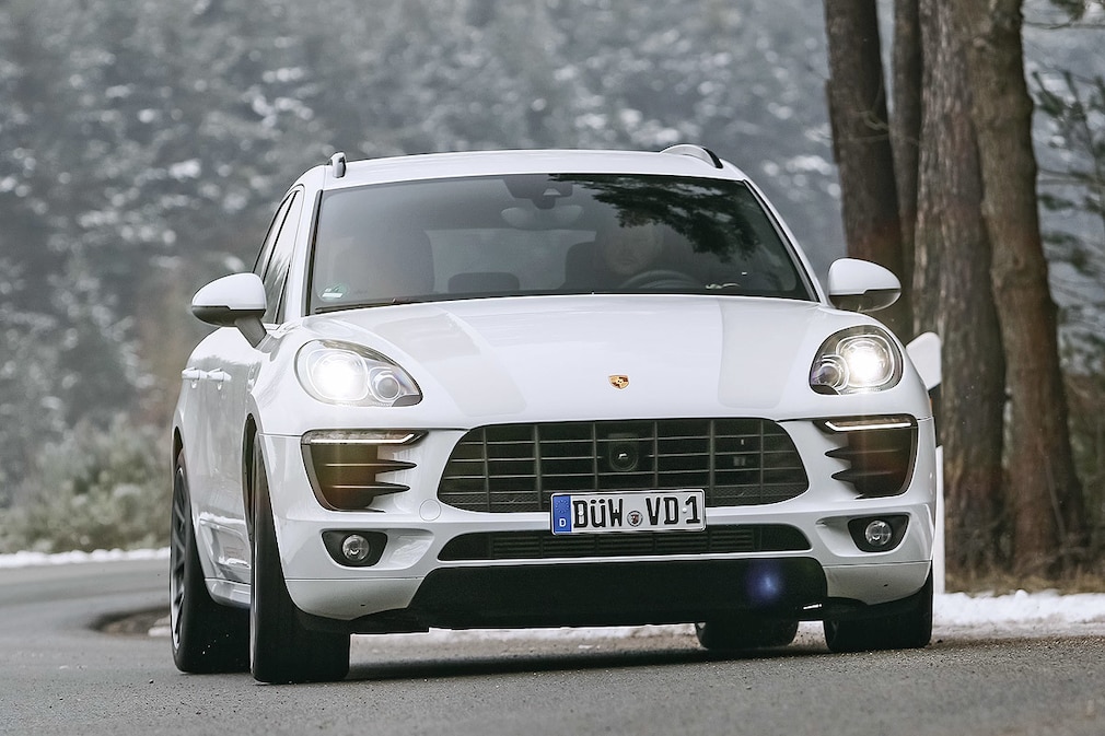 Kaege Porsche Macan S Diesel weiß Frontansicht