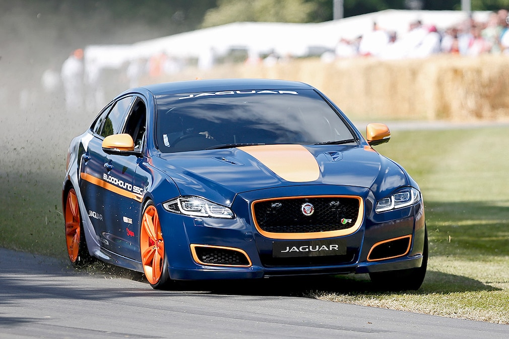 World Land Speed Record holder Andy Green loses control and crashes at the Goodwood Festival of Speed, June the 27th. © Sam Todd | SportPix.org.uk