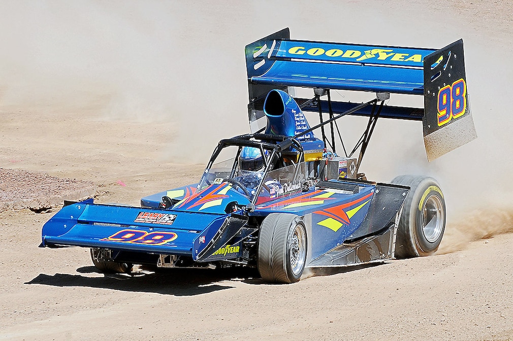 PVA Motors - Open Wheel driver, Paul Dallenbach near the 14,000 ft. summit during the 86th running of the Race to the Clouds. Pikes Peak International Hill Climb, Colorado Springs, CO. Larry Clouse/CSM
