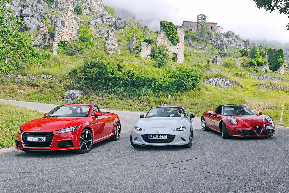 Alfa 4C Audi TT Mazda MX-5
