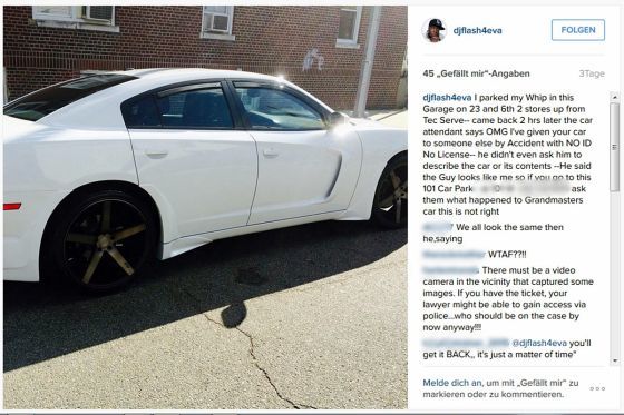 Valet Parker gibt Grandmaster Flashs Dodge Charger einem Dieb
