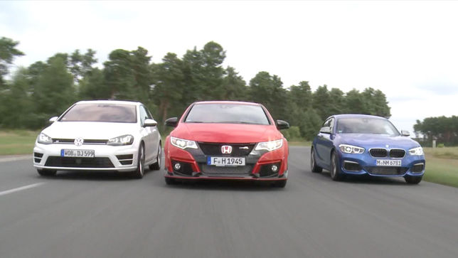 Civic Type R vs. Golf R vs. M135i (2015)
