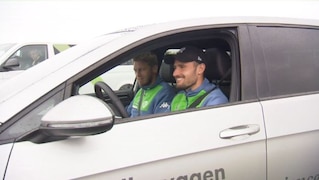 Fußballer beim Fahrtraining