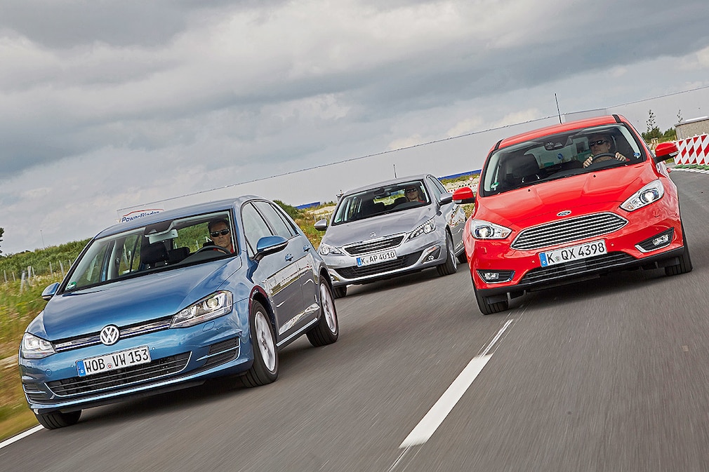 Ford Focus Peugeot 308 VW Golf