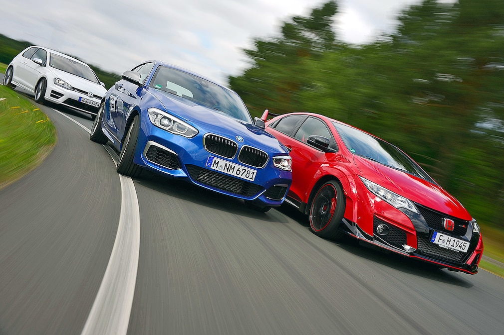 VW Golf R 4Motion BMW M 135i Honda Civic Type R