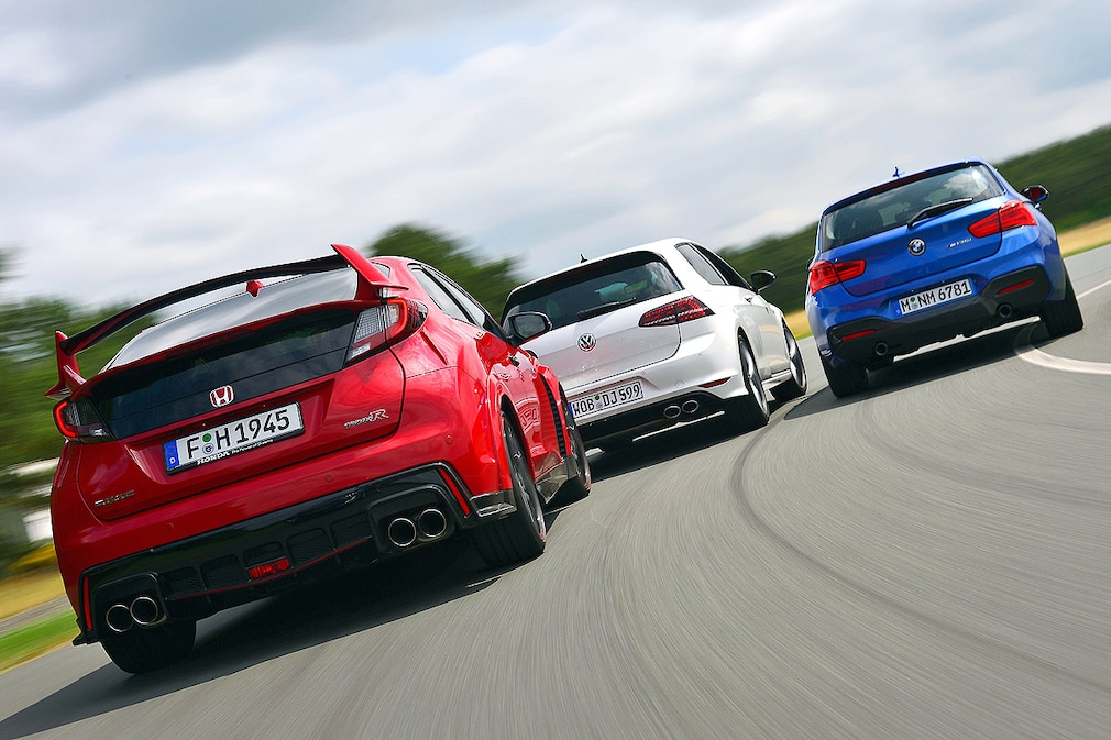 Honda Civic Type R VW Golf R 4Motion BMW M 135i