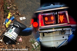 Hitchbot kaputt wird wiederbelebt Montage