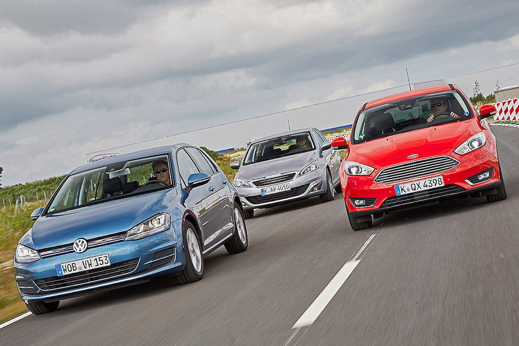 Ford Focus Peugeot 308 VW Golf