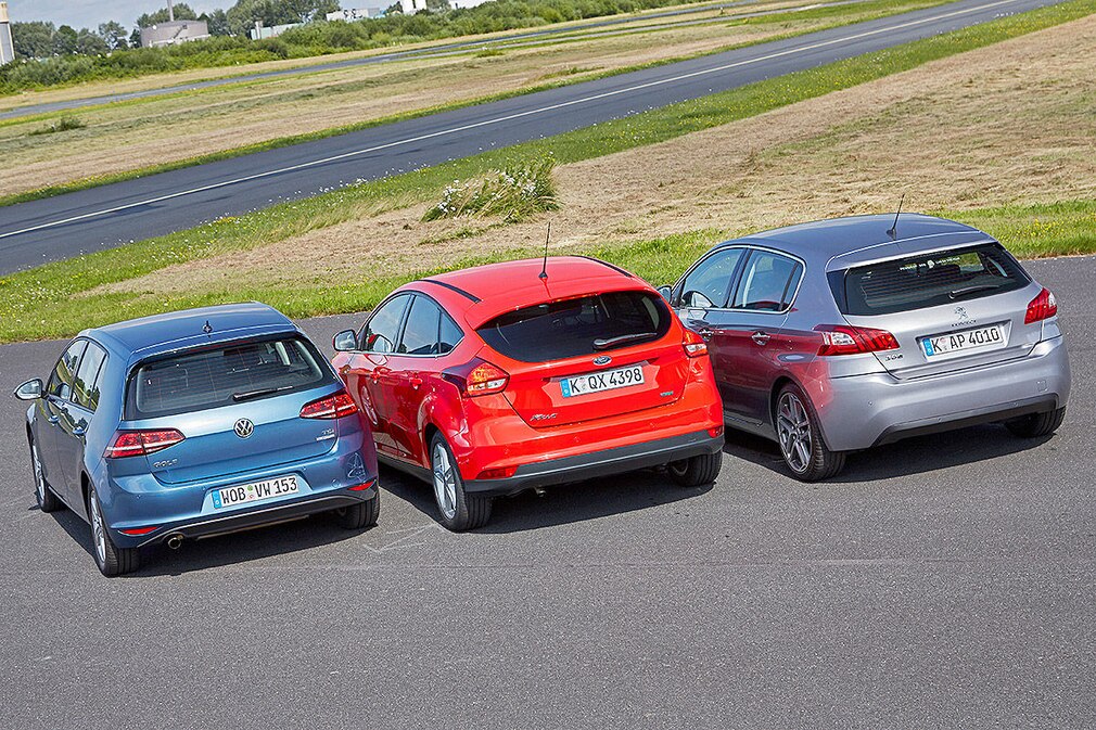 Ford Focus Peugeot 308 VW Golf