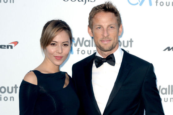 Jenson Button und Ehefrau Jessica Michibata