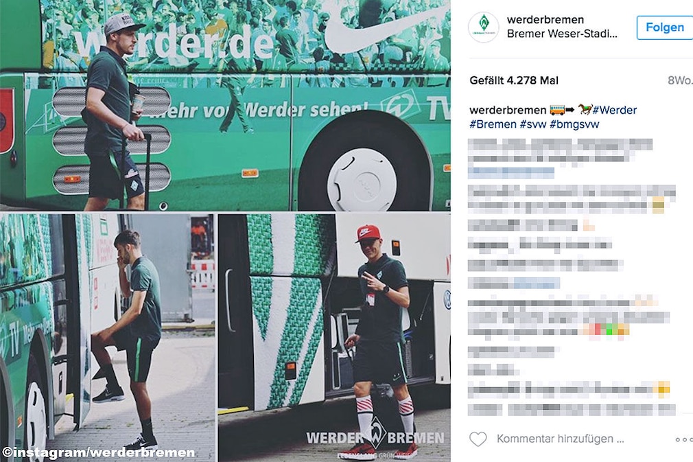 Die Mannschaftsbusse der Fußball-Bundesligisten