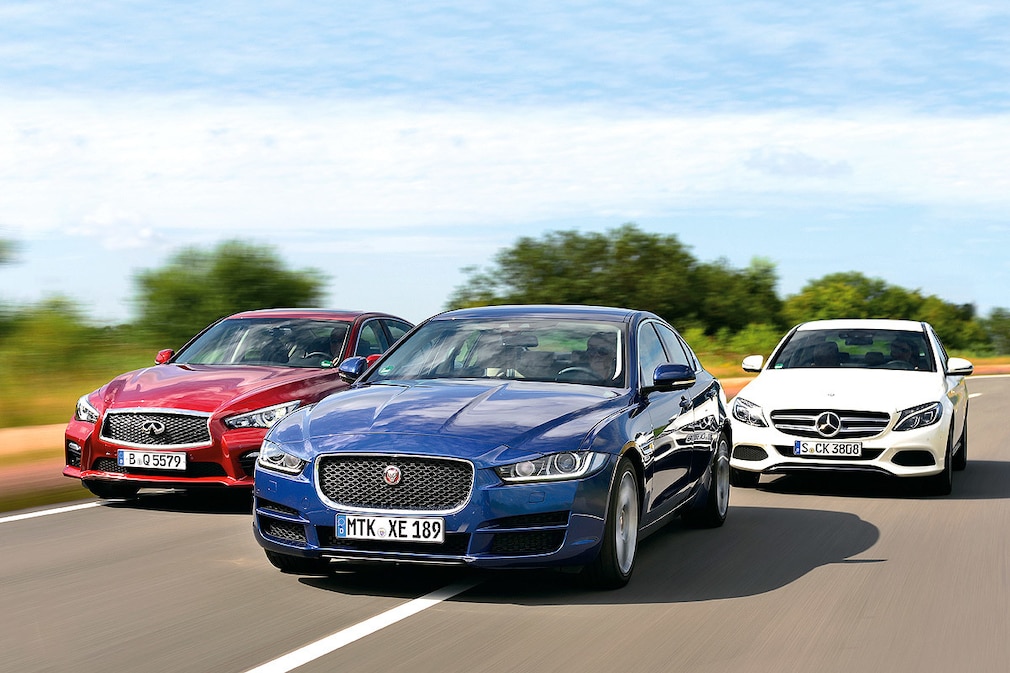Jaguar XE Infiniti Q50 Mercedes C-Klasse