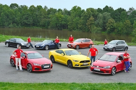 Audi TT Roadster Ford Mustang GT VW Golf R Gebrauchtwagen Porsche 996 Turbo Nissan 370Z Roadster BMW M135i Fiat 500 Biposto