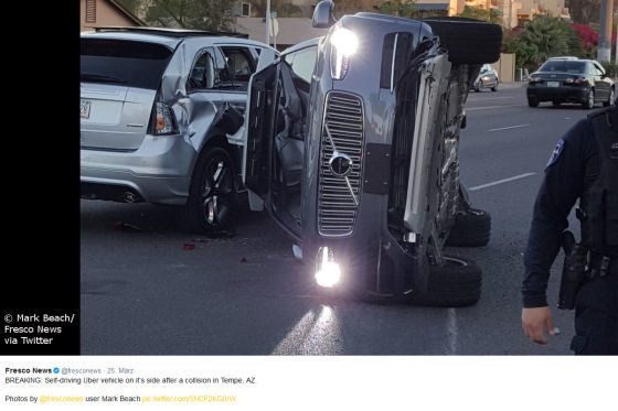 Autonomes Auto von Uber