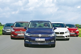 Opel Zafira Tourer 1.6 CDTi Ford Grand C-Max 1.5 TDCi VW Touran 1.6 TDI BMW 216d Gran Tourer Toyota Verso 1.6 D-4D