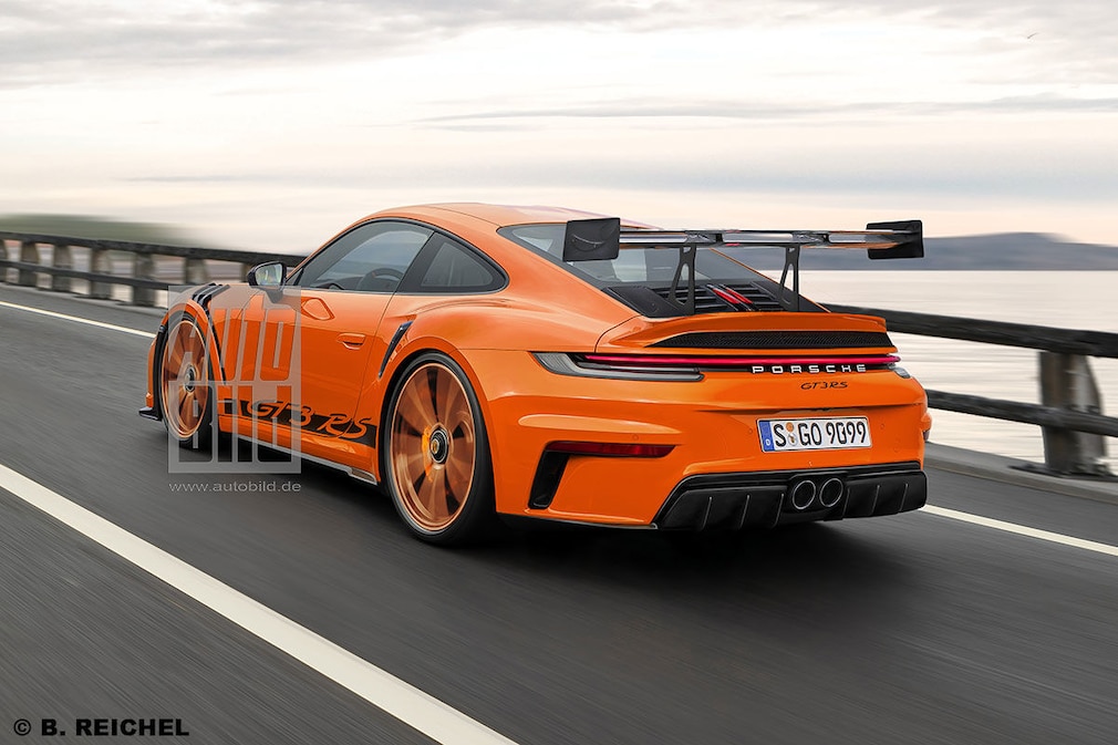 Porsche 911 GT3 RS - Felge Orange !! ILLUSTRATION !! 