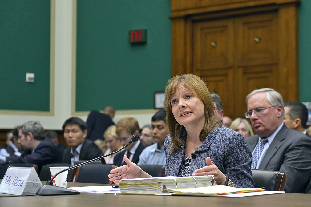 General Motors CEO Mary Barra testifies during the House Energy and Commerce subcommittee on Capitol Hill in Washington, the United States
