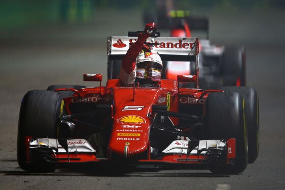 Siegerjubel Vettel