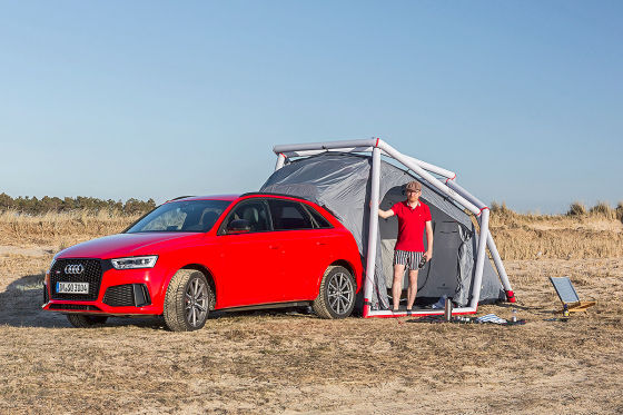 Audi RS Q3 als Camper mit Heckzelt: Fahrbericht - AUTO BILD
