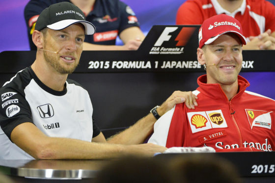 Button & Vettel