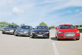 BMW 320d Skoda Superb 2.0TDI Jaguar XE 20d Audi A4 2.0d